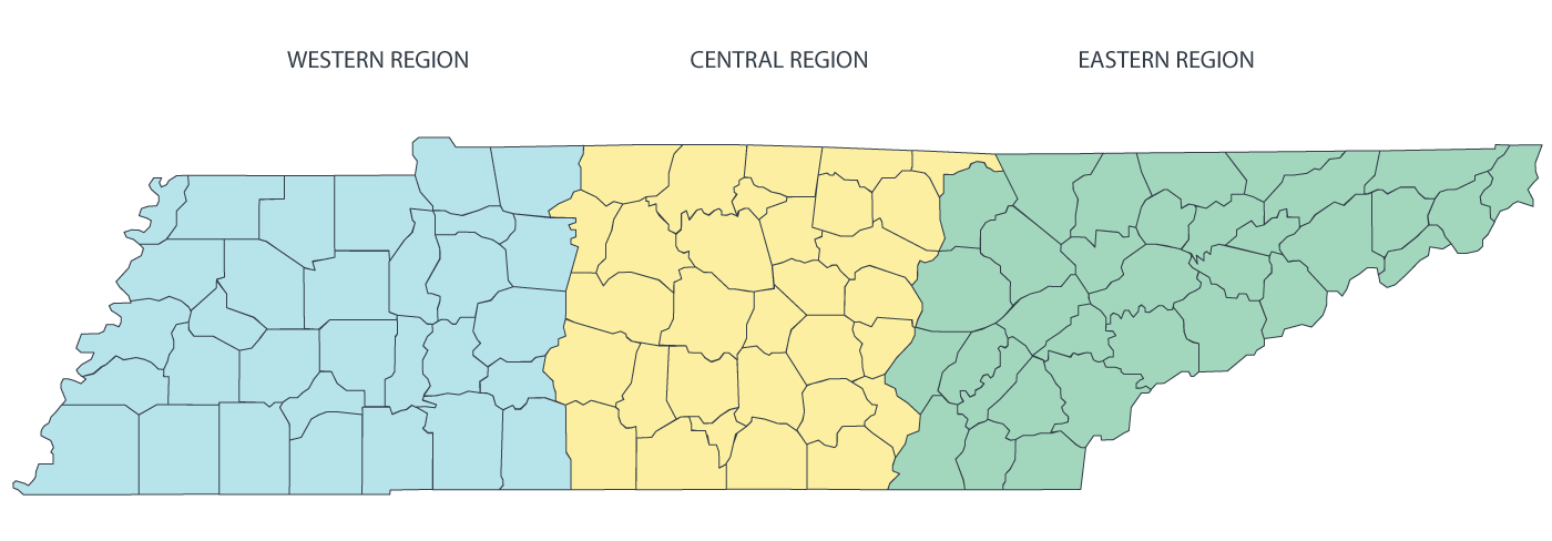 map of Tennessee counties